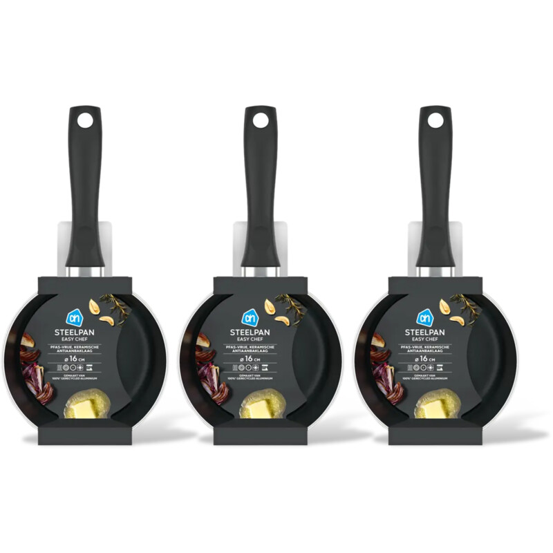 AH Steelpan easy chef 16cm 3-pack
