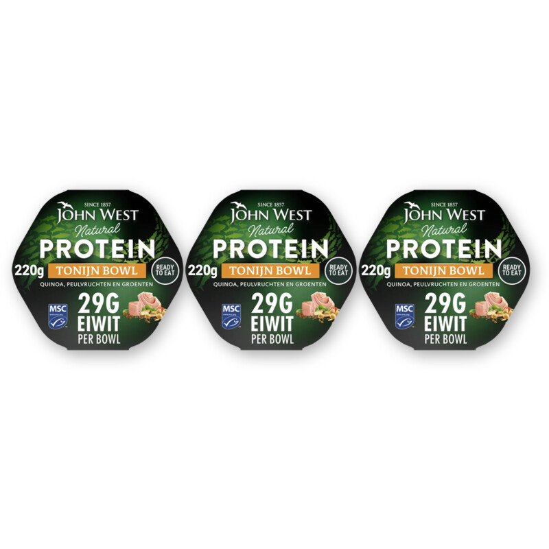 John West Protein tonijn bwl quinoa peulvrucht 3pk