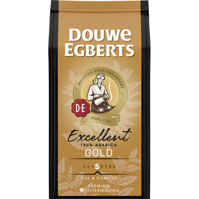 Een afbeelding van Douwe Egberts Excellent gold filterkoffie