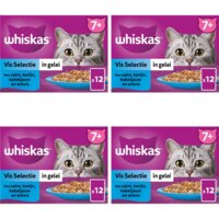 Whiskas 7+ Vis selectie in gelei 4-pack