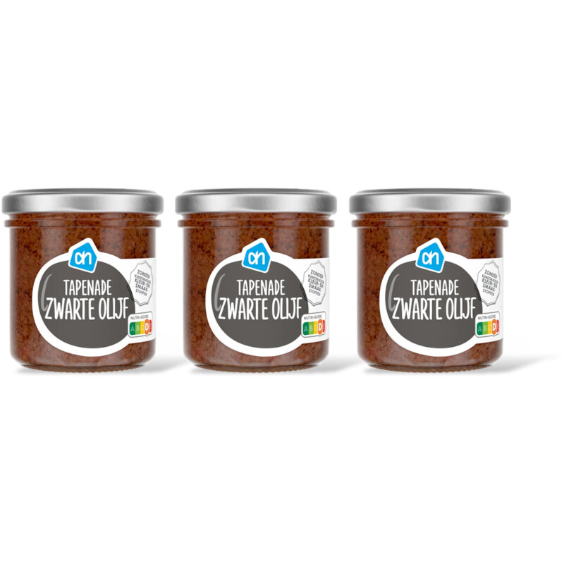 AH Tapenade zwarte olijf 3-pack