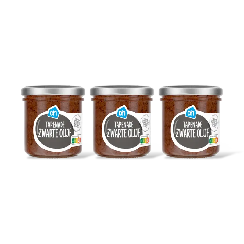 AH Tapenade zwarte olijf 3-pack