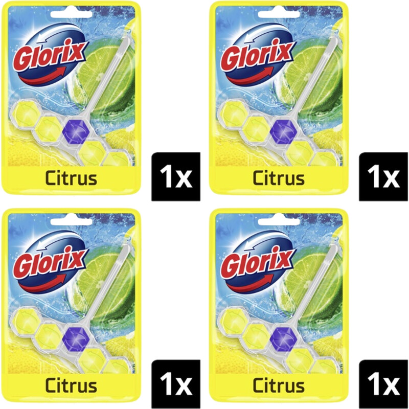 Een afbeelding van Glorix  Power Citroen Toiletblok 4-pack