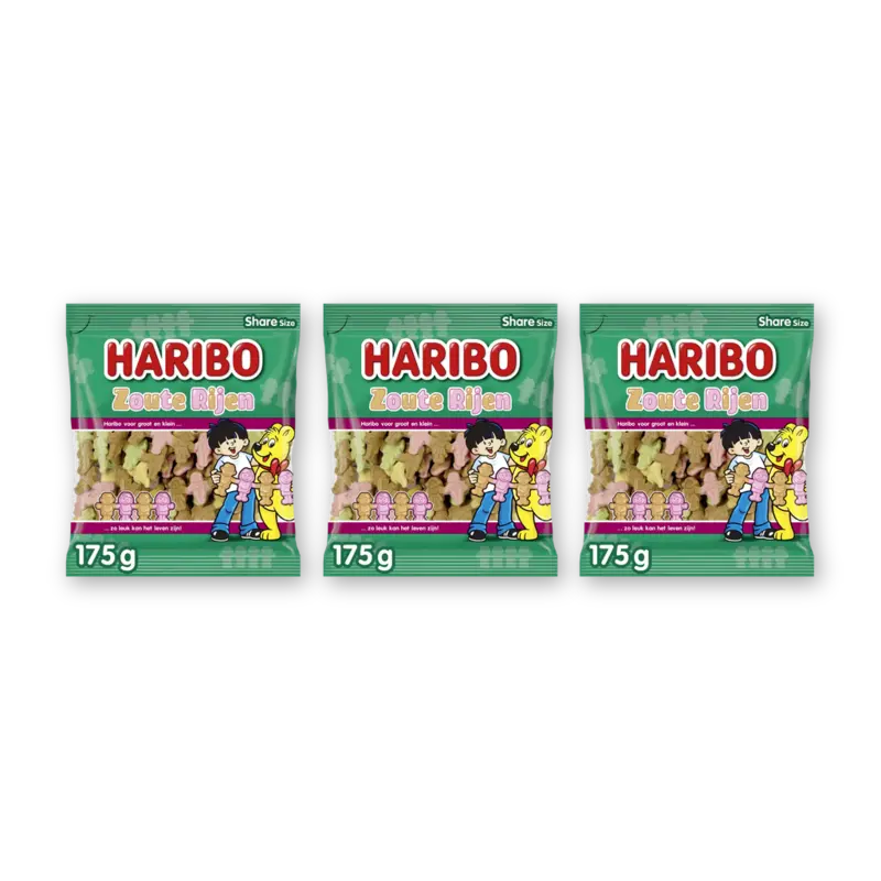 Haribo Zoute rijen 3-pack