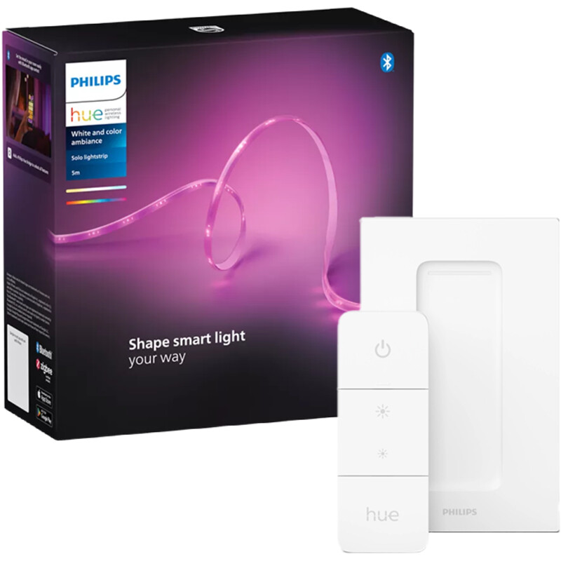 Een afbeelding van Philips Hue lightstrip wit en gekleurd