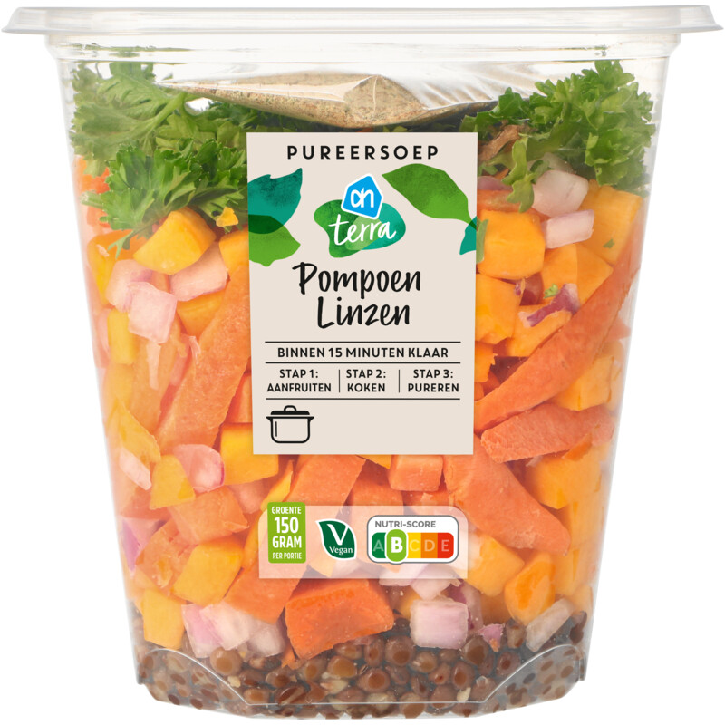 Een afbeelding van AH Pureersoep pompoen linzen