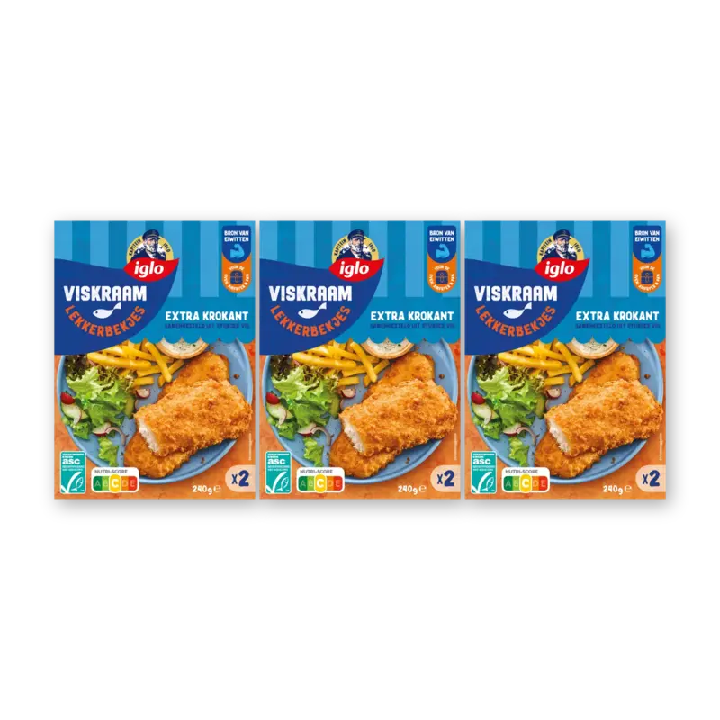 Iglo Viskraam lekkerbekjes 3-pack