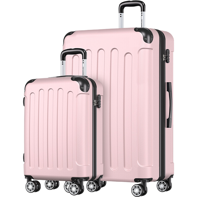 Een afbeelding van Lifegoods Suitcase set 20/28 - rose gold (jd-2045)