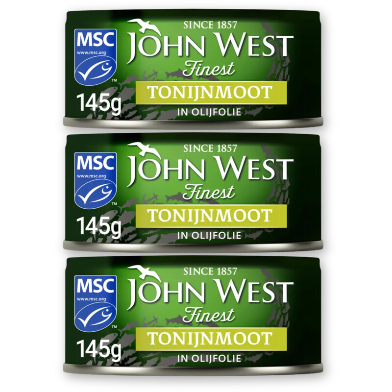 John West Tonijnmoot in olijfolie 3-pack