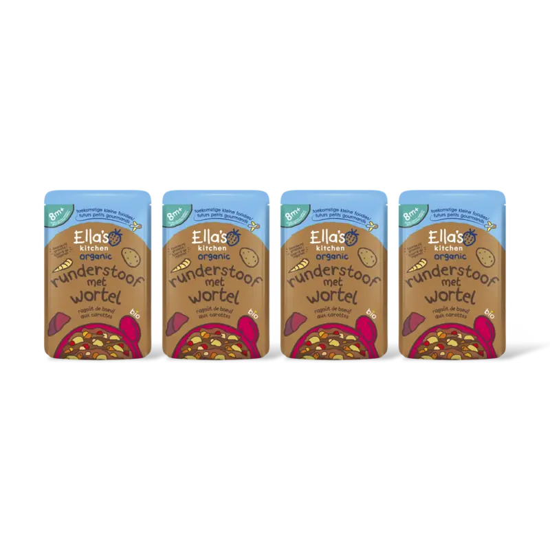 Ella's kitchen Hartverwarmende runderstoof 8m+ bio 4-pk