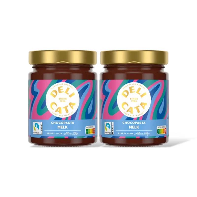 Chocoladepasta melk chocola 2-pack