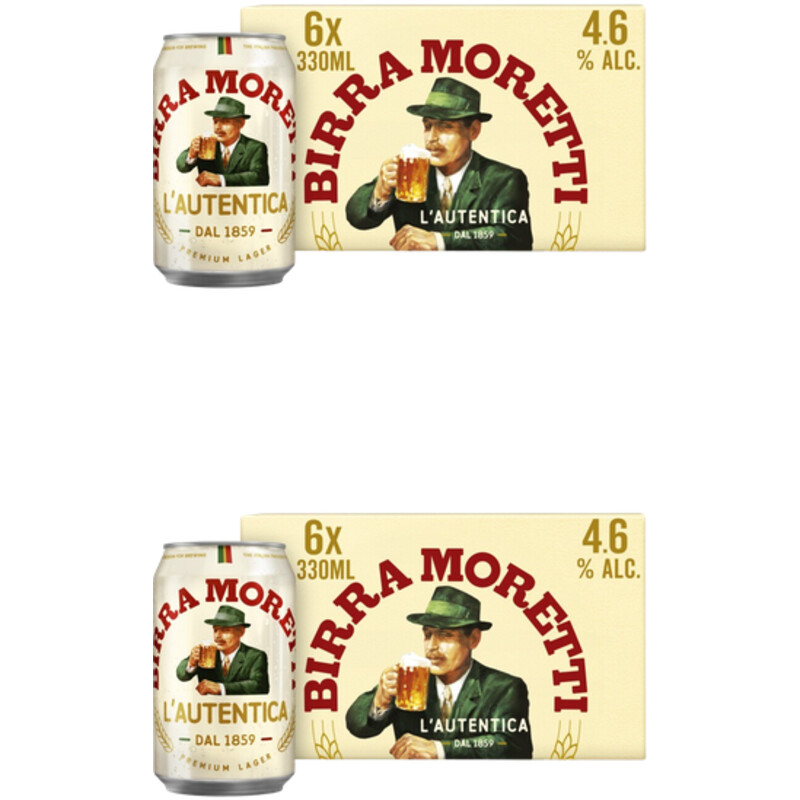 Een afbeelding van Birra Moretti L'autentica bier 12-pack