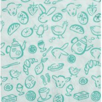 Een afbeelding van AH Servet lila figuurtjes 33x33cm