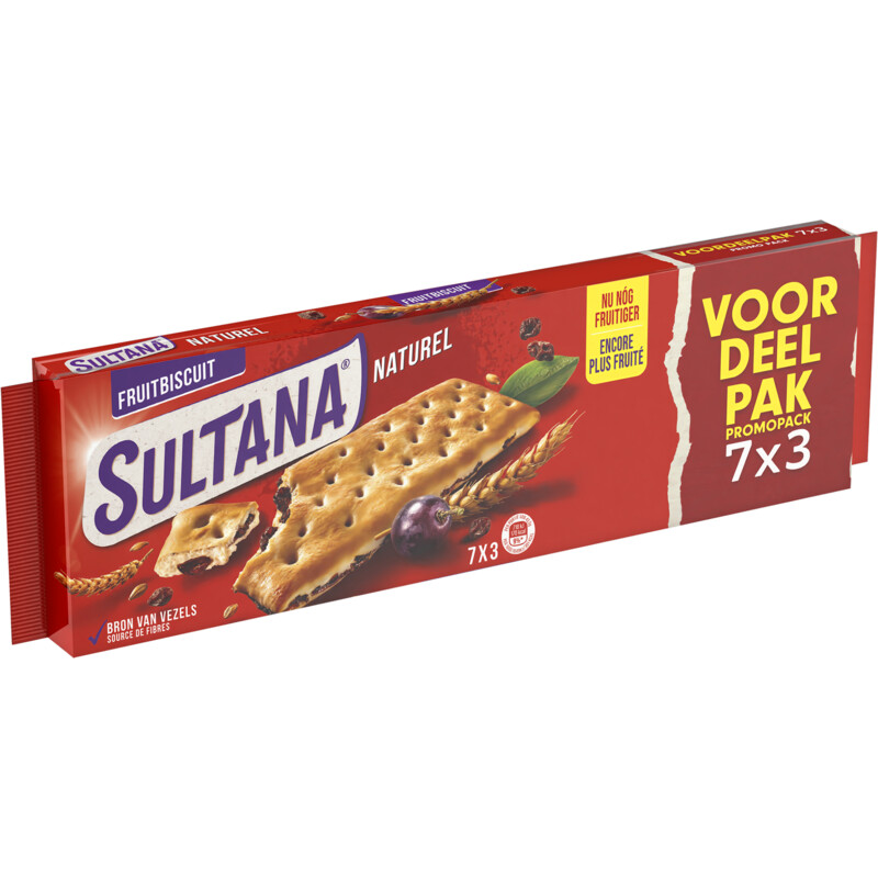 Een afbeelding van Sultana Fruitbiscuit naturel voordeelpak