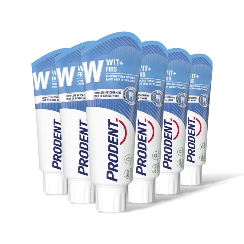 Prodent Tandpasta wit + fris 6-pack