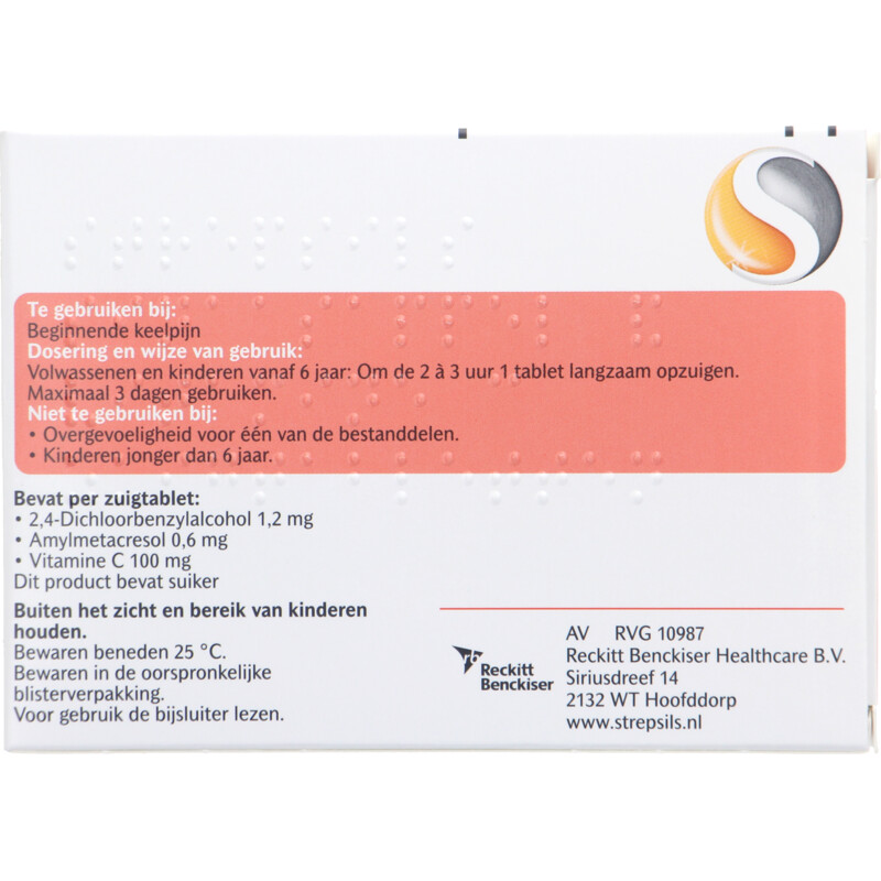 Een afbeelding van Strepsils Sinaasappel & vitamine C