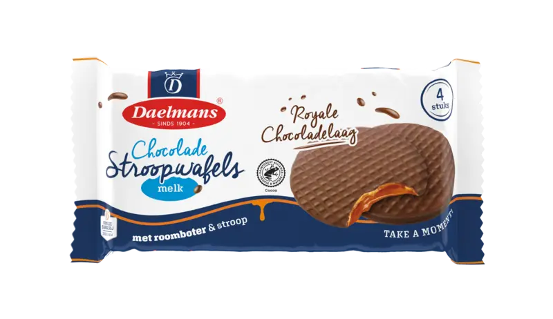 Chocolade stroopwafels melk 4-pack