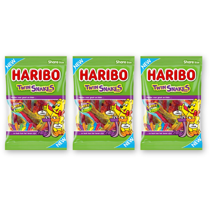 Haribo Twin snakes 3-pack