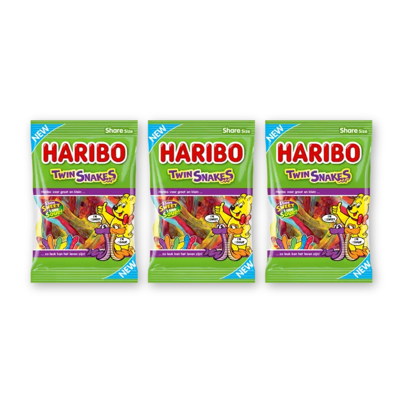 Haribo Twin snakes 3-pack
