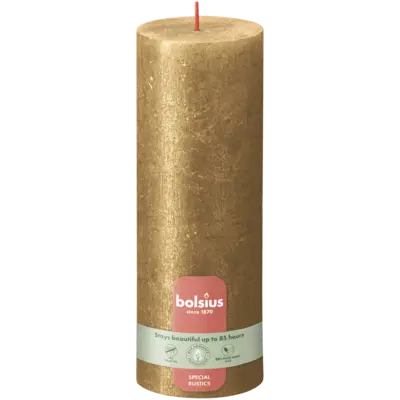 pdp-image-Bolsius Rustieke kaars shimmer goud 19cm