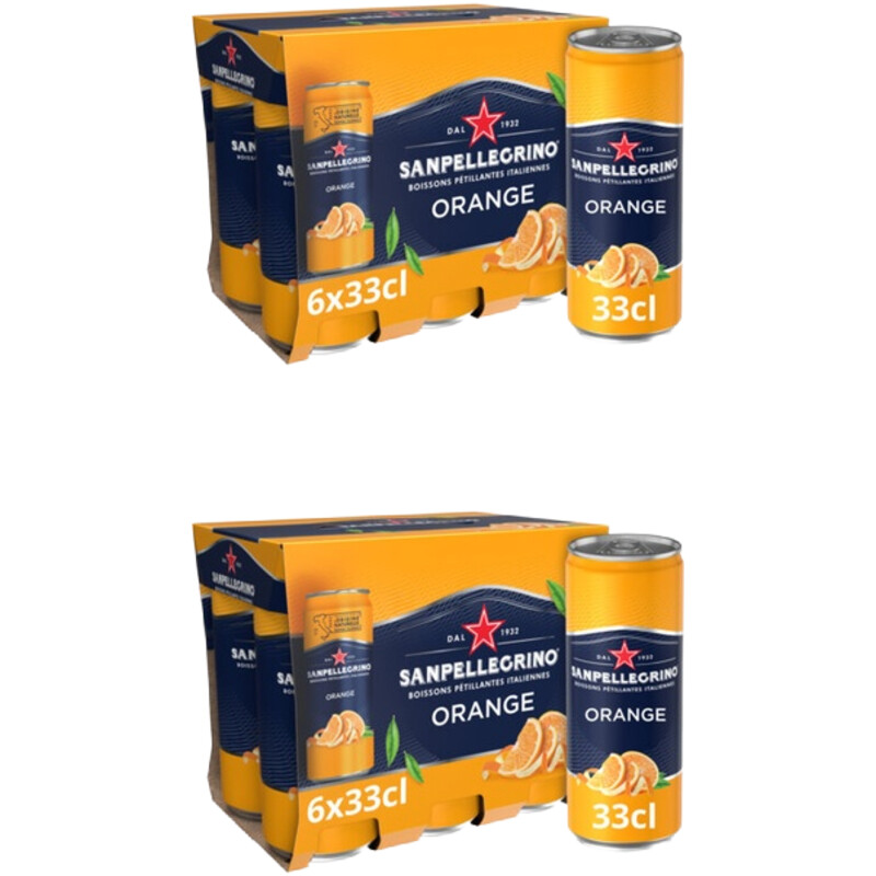 Een afbeelding van S. Pellegrino Aranciata 6-pack 2-pack