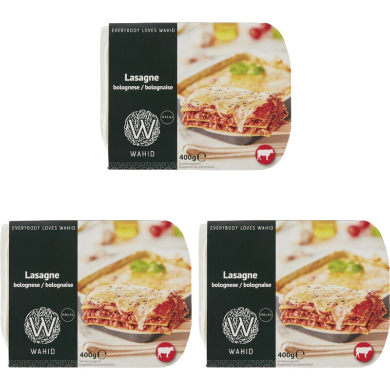 Een afbeelding van Wahid Lasagne bolognese 3-pack