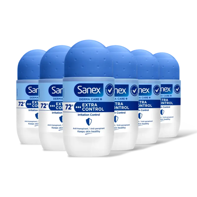 Sanex Derma care+ extra control roller 6-pack