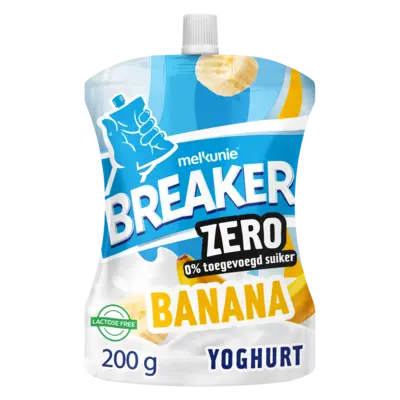 Melkunie Breaker zero banaan yoghurt