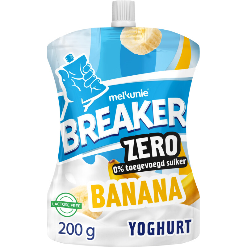 Melkunie Breaker zero banaan yoghurt