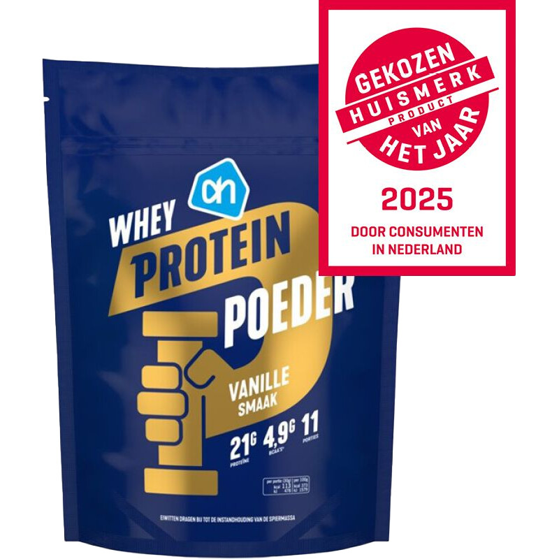 Een afbeelding van AH Whey protein shake vanillesmaak