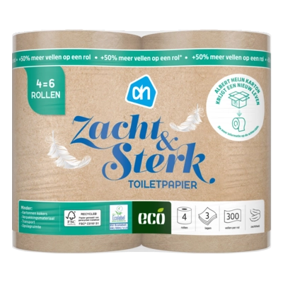 pdp-image-AH Eco Recycle toiletpapier 3-laags 4=6 rollen