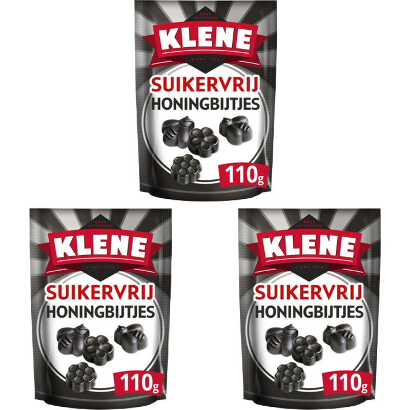 Een afbeelding van Klene Suikervrij Honingbijtjes 3-pack