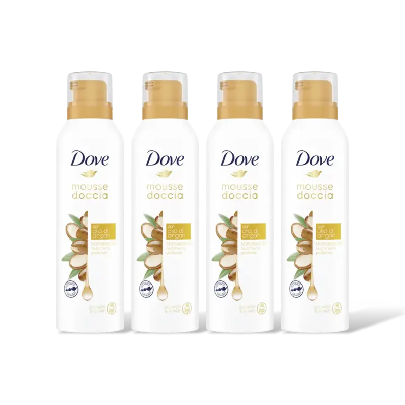 Dove Argan oil shower mousse 4-pack