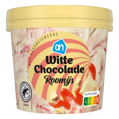 pdp-image-AH Witte chocolade roomijs aardbeiensaus