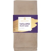 Een afbeelding van AH Excellent Tafelloper velvet goud