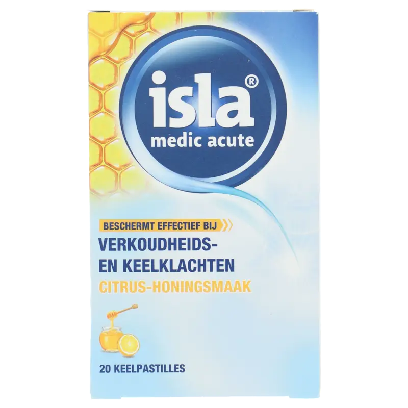 Medic Acute Citrus-Honing Keelpastilles 20 Stuks
