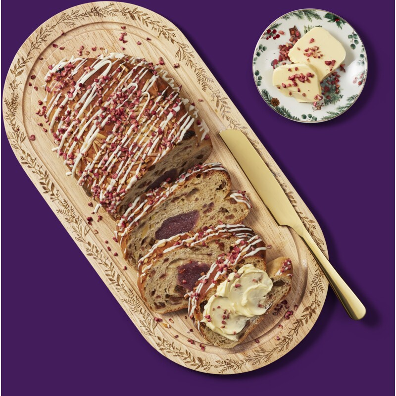 Een afbeelding van AH Excellent Luxe stol framboos witte chocolade