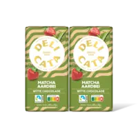 Delicata Reep matcha aardbei witte chocolade 2-pk