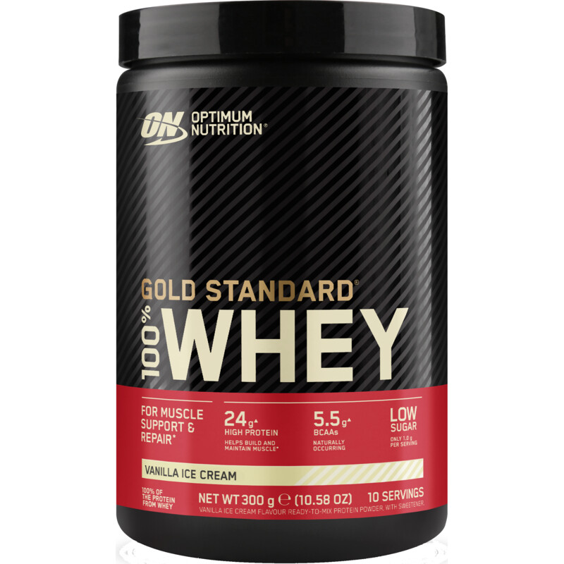 Een afbeelding van Optimum Nutrition Gold standard whey vanilla ice cream