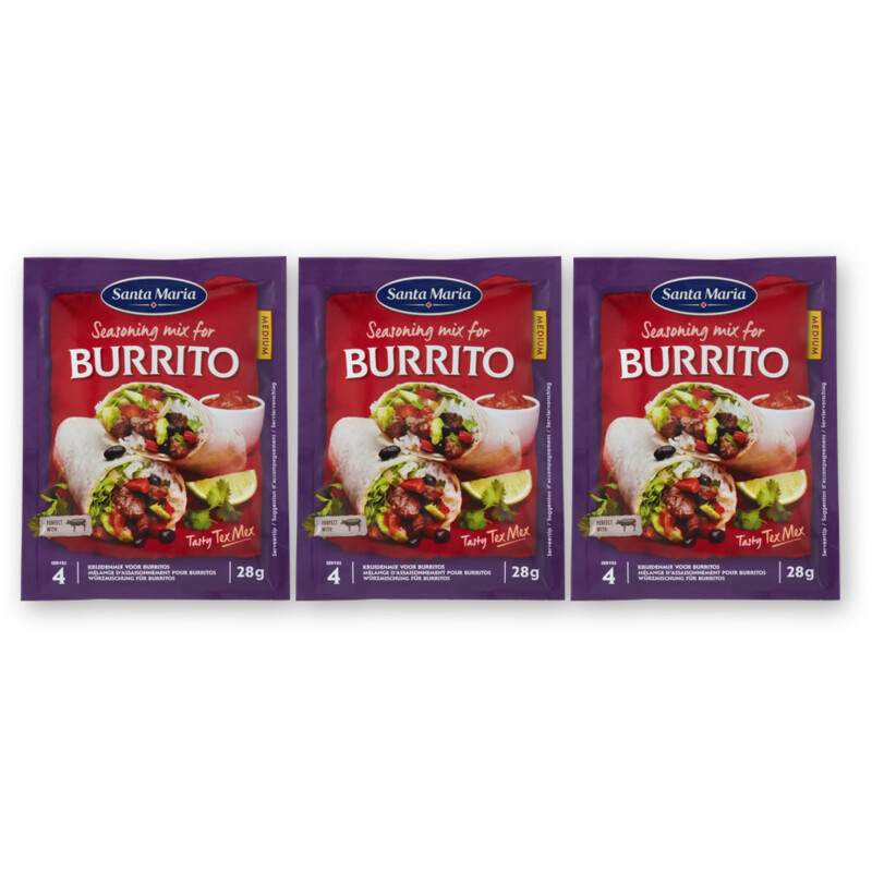 Santa Maria Kruidenmix burrito 3-pack