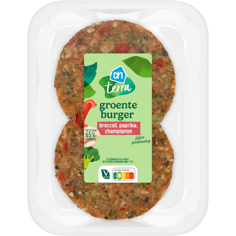 Een afbeelding van AH Terra Groenteburger broccoli paprika