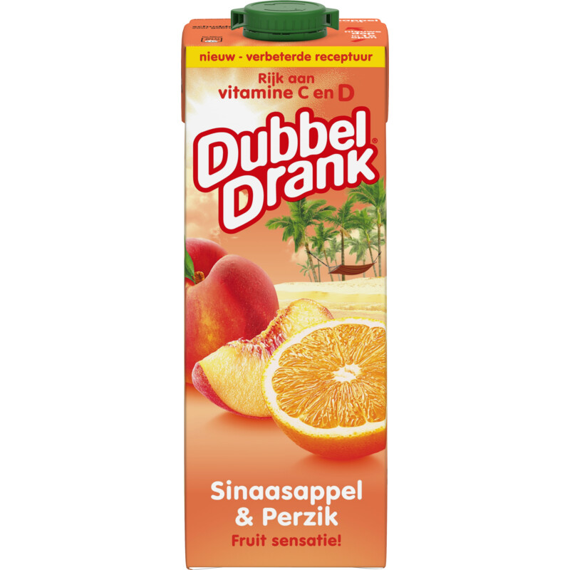 Een afbeelding van DubbelDrank Sinaasappel & perzik