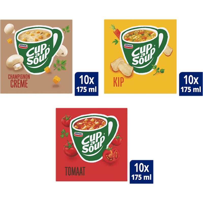 Een afbeelding van Unox Cup a Soup Tomaat Kip Champignon 30-pack