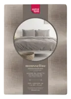 Mistral Home Dekbedovertrek mousseline bruin 2-pers
