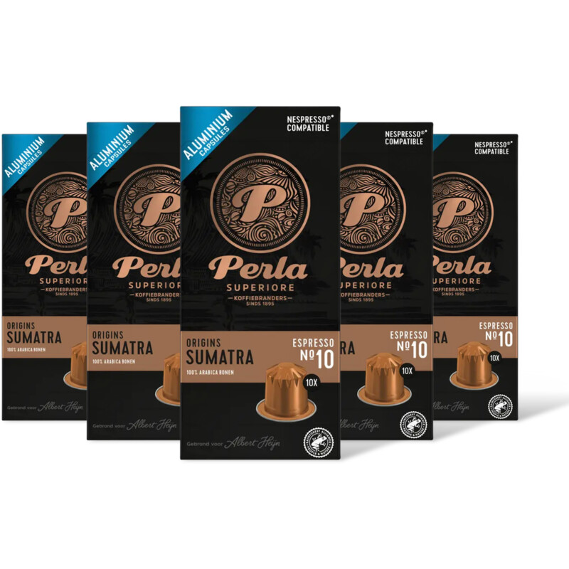 Perla Superiore Origins Sumatra espresso capsules 5-pack