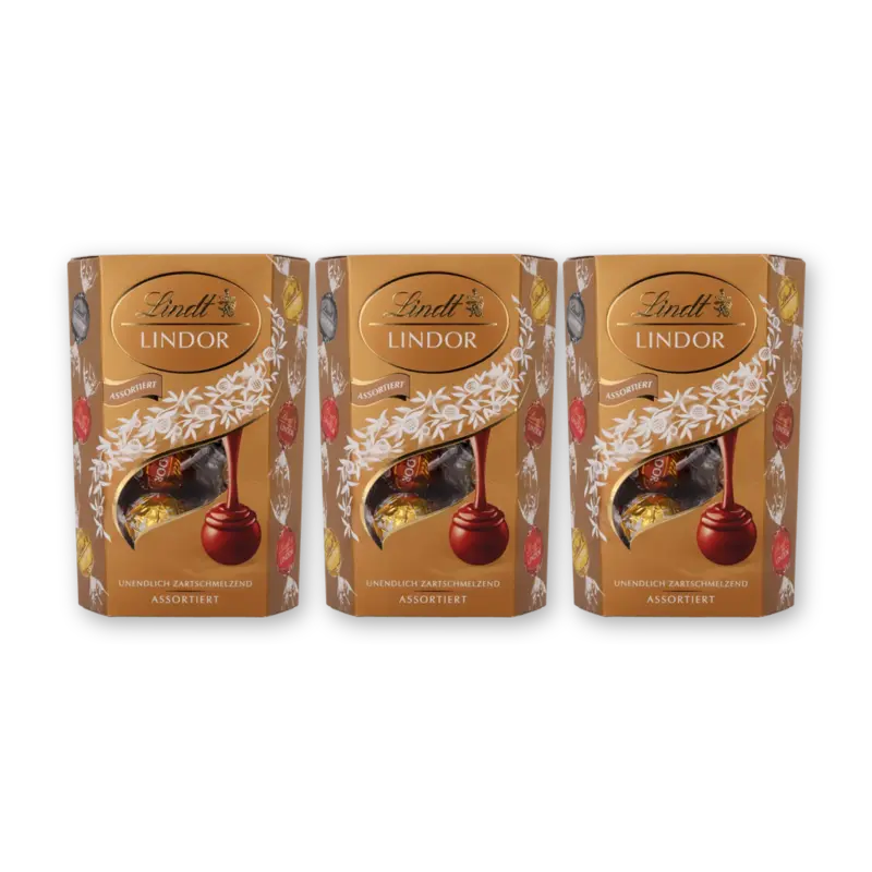 Lindt Lindor assorted chocolade bonbons 3-pack