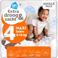 Een afbeelding van AH Extra droog en zacht luiers maat 4