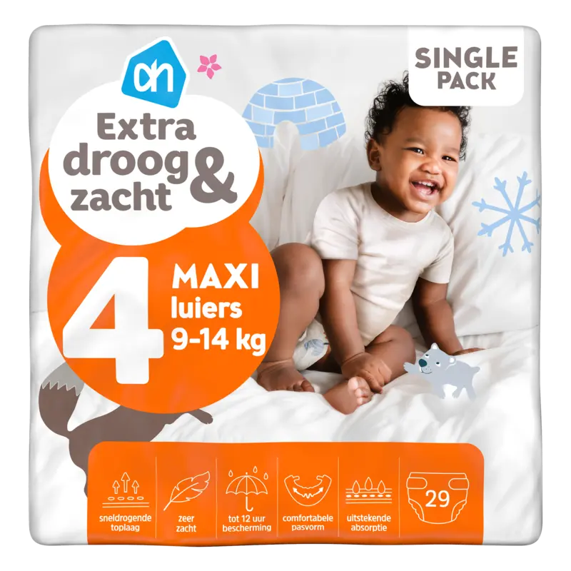 Extra droog en zacht luiers maat 4