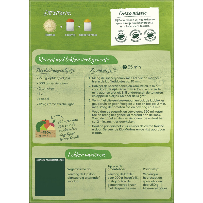 Een afbeelding van Knorr Wereldgerechten Indiase kip madras