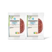 AH Runderhamburger minder vet 2 stuks 2-pck
